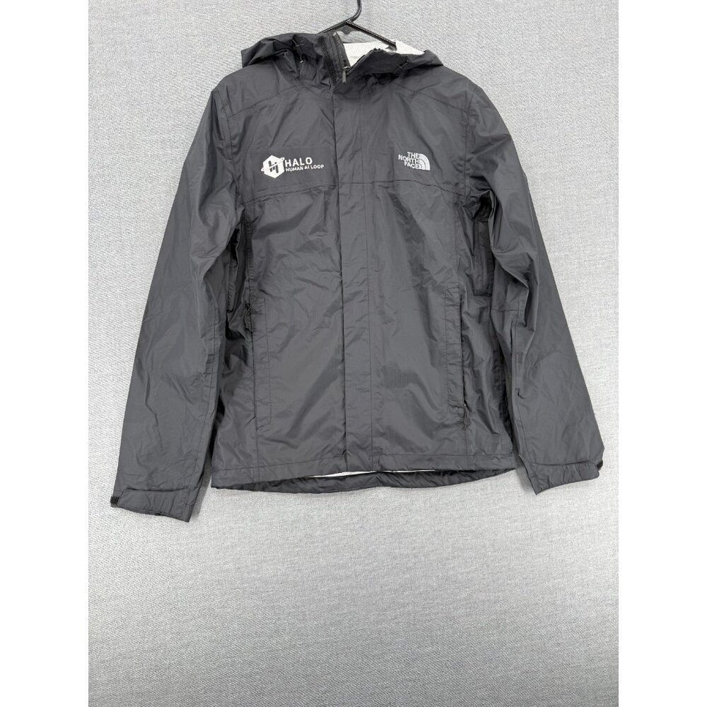 The North Face Jacket Mens S Full-Zip Hooded Black Nylon